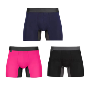 Logo personnalisé solide séchage rapide sportif grande taille hommes Shorts décontractés 5 entrejambe troncs sous-vêtements expédition DDP - Product Image 3