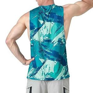 Camiseta sin mangas deportiva con estampado de logotipo personalizado OEM, chaleco deportivo informal de alta calidad, cuello con capucha, tejido transpirable de poliéster, Color sólido para - Product Image 2