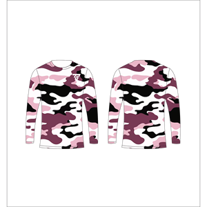 Men <b>Purple</b> Pink Camouflage Long Sleeve T <b>Shirt</b> Lavender Abstract Pattern Crewneck Tee Trackstar OEM Private Label TSI-G05-P0833 - Product Image 2