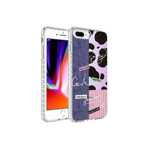 Coque JoieCreatif pour iPhone 7 Plus, en TPU souple, protection d'angle avec airbag, motif coloré élégant, fente pour carte - Product Image 1