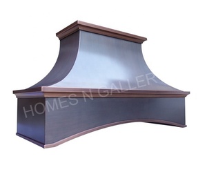 Hotte de cuisine classique martelée en cuivre et métal Antique, faite à la main, avec Rivets à bande, pour cheminée, Offre Spéciale - Product Image 1