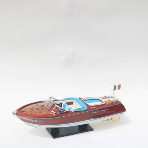 ราคาพิเศษ - โมเดลเรือเร็วไม้ทำมือ Riva Aquarama ขนาด 40 ซม. - เรือคลาสสิกอิตาลีสำหรับตกแต่งโต๊ะทำงานหรือเป็นของขวัญ - Product Image 1