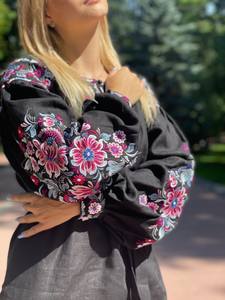 Robe de soirée luxueuse en coton noir pour femme, nouvelle collection automne - Product Image 2