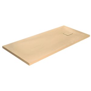Piastra doccia antiscivolo in resina di marmo minerale Beige misura L100 X P80 X H4 cm confezione 1 - Product Image 1