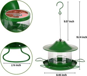 Comedouro Personalizado JH-Mech para Pássaros Selvagens com Suporte para Sementes, Conjunto Universal em Aço Carbono, Comedouro Suspenso Ajustável para Exterior - Product Image 2