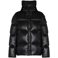 Manteau coupe-vent épais et chaud unisexe Veste bouffante à col et capuche en fibre de polyester rembourrée fermeture éclair grande taille