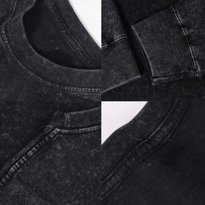 เสื้อสเวตเชิ้ตผ้าฝ้าย 100% ล้างสีแบบวินเทจ สำหรับผู้ชายและผู้หญิง ปี 2026 คุณภาพพรีเมียม นุ่ม สบาย ลำลอง ทันสมัย ทรงโอเวอร์ไซส์ สไตล์สตรีทแวร์ - Product Image 4