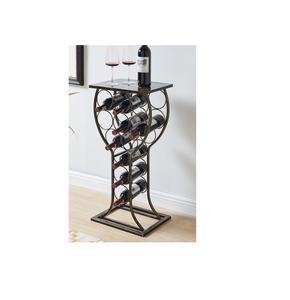 ชั้นวางขวดไวน์โลหะแบบเดี่ยวที่วางขวดไวน์โลหะสุดสร้างสรรค์ของตกแต่งบ้านขาตั้งไวน์สไตล์รถสามล้อฤดูใบไม้ผลิ - Product Image 1