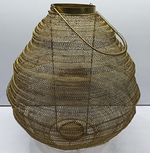 Gold Finished Metal Wax Light <b>Lantern</b> Tealight Candle Holders <b>Large</b> for Christmas Home Decoration Living Room and Table Decor - Product Image 3