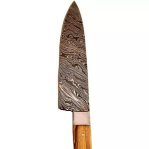 Juego de cuchillos de chef de acero damasco ecológicos forjados personalizados con hoja afilada y mango de madera Pakka para uso diario en la cocina MOQ 5 uds. - Product Image 3