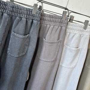 Conjunto de Sudadera con Capucha Extra Grande y Pantalones Deportivos de Pierna Recta y Corte Ajustado, Estilo Vintage Informal con Estampado, Lavado Ácido, para Hombre, 420G - Product Image 5