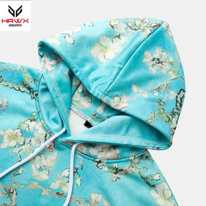 Sweats à capuche légers à séchage rapide pour hommes Design d'impression de mode Utilisation extérieure Tissu polaire Approvisionnement en gros ODM pour la saison d'hiver - Product Image 3