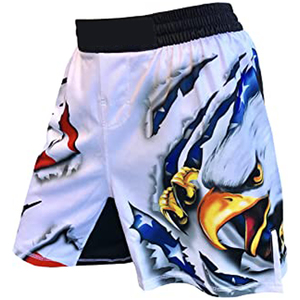 กางเกงมวยลายปักสำหรับผู้ชายและผู้หญิงกางเกงต่อสู้ระบายอากาศน้ำหนักเบาสำหรับฝึกซ้อมและแข่งขัน