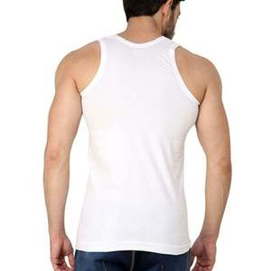 Haute qualité coton col rond séchage rapide sans manches débardeur pour hommes décontracté couleur unie Logo confortable respirant tricoté gilet - Product Image 3