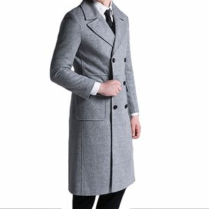 Gabardina larga para mujer de lana personalizada en blanco de último diseño, abrigos largos para mujer altos al por mayor más vendidos - Product Image 3