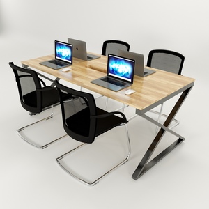 XConcept HBXC012 Assembly Meeting <b>Table</b> Modern 180x90 <b>Office</b> Furniture Adjustable Steel/MDF/Metal for Conference Room Hotel Use - Product Image 1