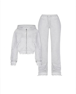 Chándal Unisex de Algodón 100% Ecológico, Resistente al Viento, Transpirable, de Corte Regular para Mujer, con Logotipo Personalizado Lateral para Correr - Product Image 3