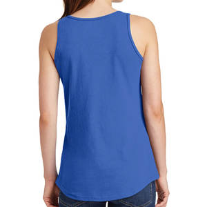 Camiseta sin mangas transpirable gimnasio para mujer con logotipo personalizado Azul Real - Product Image 2