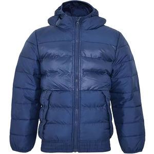 Vente chaude en gros Veste bomber matelassée bleue à col pour homme Veste de sport en fourrure de mouton pour l'entraînement et le jogging - Product Image 1