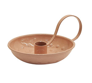 Bougeoir en métal pêche avec poignée Porte-bougie en fer vintage Bougeoir décoratif pour la décoration de la maison et de la table - Product Image 1