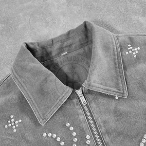 Vente à chaud veste en jean strass de qualité supérieure veste d'hiver chaude et confortable pour hommes en vente en ligne - Product Image 2