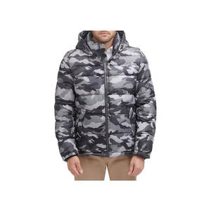 Doudoune matelassée unie pour homme, veste d'hiver sans capuche en nylon - Product Image 5