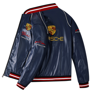 ชุดแข่ง2025 F1เสื้อแจ็คเก็ตหนัง PU ปักลายสำหรับรถสูตรหนึ่ง - Product Image 5