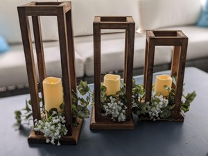 เชิงเทียนไม้หกคอลัมน์เหมาะสำหรับตกแต่งบ้านโต๊ะกลางและโคมไฟเทศกาลทำด้วยมือจากอินเดีย - Product Image 6