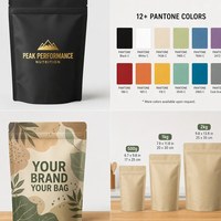 Sacs d'emballage personnalisés pour poudre protéinée, impression numérique couleur, sachets refermables à fermeture éclair avec logo, emballage uniquement