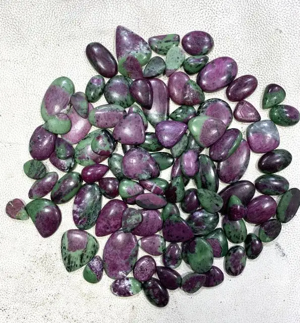 100% Natural Ruby Zoisite Cabochon Excellent Loose Gemstone Wholesale Lot Designer Gems Making for Jewelry