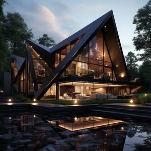 Bungalow de Madera de Pino de Diseño Moderno 2025, Villa, Cocina, Baño, Hotel, Sala de Estar, Dormitorio, Vidrio Triangular, Uso Doméstico, WH-1018, 2 Años - Product Image 4