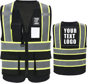 Gilet de sécurité OEM avec couleurs vives et bande LED en option, adapté sur mesure pour un confort et une visibilité toute la journée - Product Image 6