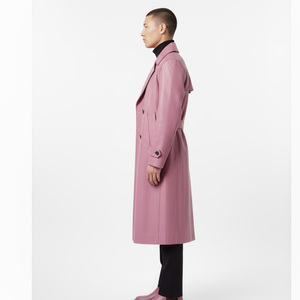 Manteau trench en cuir élégant pour homme, vêtement d'extérieur long et chaud, matière douce et confortable, durable, à capuche en coton pour l'hiver - Product Image 3