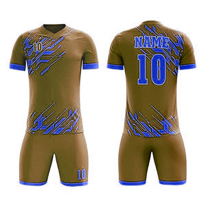 Uniforme de fútbol transpirable de alta calidad, servicio OEM, diseño de logotipo personalizado, conjunto de uniforme deportivo para adultos, tamaño personalizado - Product Image 6