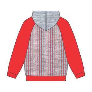 Année de fondation KAP Gris Pull à capuche Rouge Manches raglan Rayures Mélange de coton Fraternité grecque Vêtements Divine Nine HBCU - Product Image 2