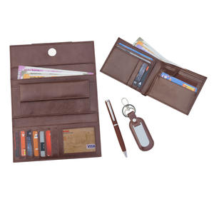 2024เซ็ตของขวัญองค์กรสุดหรูพวงกุญแจสุดหรูปีคริสมาสต์โปรโมชั่นสุดหรูที่ใส่การ์ดที่ใส่ปากกาคาราไบเนอร์ทำจากหนัง - Product Image 1