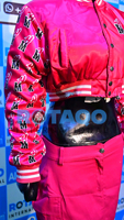 Logo personnalisé brodé respirant grande taille recadrée Lettermen veste pour femmes coton rempli Letterman veste