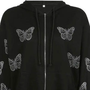 Sweats à capuche pour hommes avec strass unisexes à porter rapidement conceptions demandées de haute qualité haut léger tendance sweat à capuche pour hommes avec strass - Product Image 6