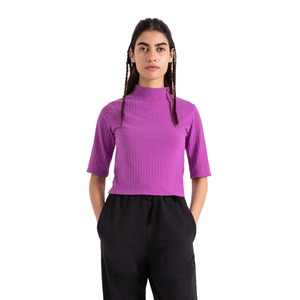 2025 tendencia mujer 100% algodón recortado manga corta cuello simulado camiseta ecológica transpirable estampado en todos los colores - Product Image 1