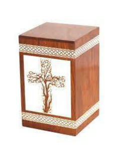 Urnes en bois de style américain moderne faites à la main de super qualité Urnes décoratives de crémation pour hommes et femmes adultes Fournitures funéraires - Product Image 3