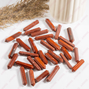 Puntas de Jaspe Rojo de Doble Terminación de Alta Calidad al por Mayor para Decoración y Regalos - Product Image 3