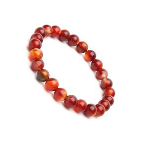 กำไลข้อมือคาลซิโดนีสีน้ำตาลธรรมชาติและสีน้ำตาลเข้ม  พร้อมใบรับรองคุณสมบัติเชิงบวก  กำไลคริสตัลเสริมดวง - Product Image 1