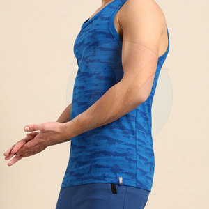 Camiseta sin Mangas para Hombre, Fabricada en Pakistán, a Bajo Precio, Tejida, Transpirable, Informal, con Impresión Personalizada para Venta en Línea - Product Image 2