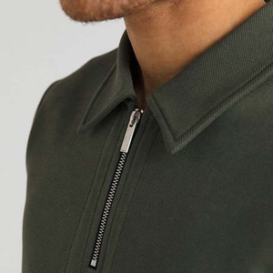 Nueva llegada OEM personalizado bordado Logo hombres Polos media cremallera Polos Casual y al aire libre algodón hombres Polos - Product Image 4