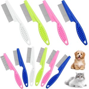 Peine para Pulgas de Acero Inoxidable para Perros y Gatos, Diseño Simple, Rosa, Azul, Blanco, Verde, Kit de Aseo, 2 Tamaños, Herramienta para Eliminar Pulgas - Product Image 1