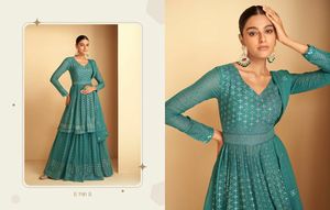 คอลเลกชันพรีเมี่ยมที่ได้รับความนิยมมากที่สุด georgette salwar kameez หนักกับ dupatta กับงานปักตามลำดับผู้ส่งออกทั่วโลก - Product Image 2