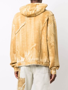 Nouveauté 2024 : Sweat à capuche pour homme en coton 100% coupe ajustée avec cordon de serrage, respirant, délavé à l'acide, à prix réduit - Product Image 3