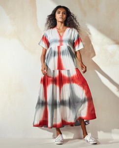 Floral Max vestido de moda al por mayor precio barato atractivo diseño minimalista verde personalizado verano cartón señoras vestido Mini Simple - Product Image 5