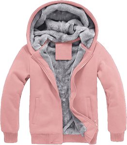 Sudaderas con capucha y cremallera para mujer, forradas de lana, estampadas, cálidas para invierno - Product Image 1
