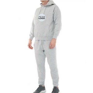 Men's Hooded Printed Solid Tracksuits Fleece Windproof Jogger Set Outfits Tracksuit - Product Image 6